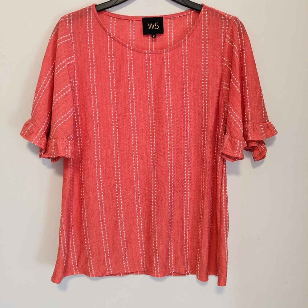 W5 coral blouse